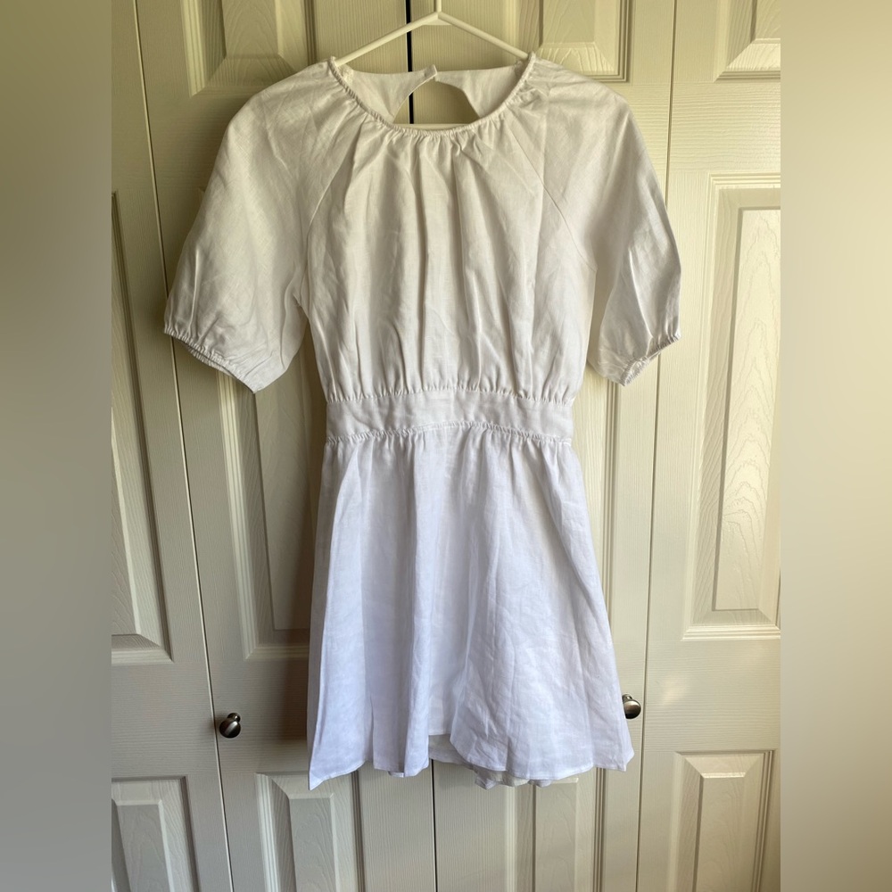 Reformation Irwin Line White Mini Dress - Picture 3 of 9